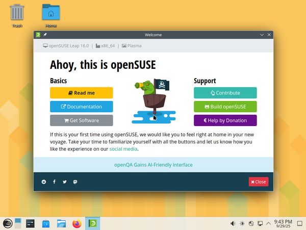 openSUSE släpper Leap 16