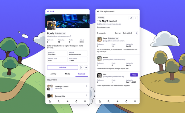 Mastodon 4.6 har släppts med samlingar och omdesignade profiler